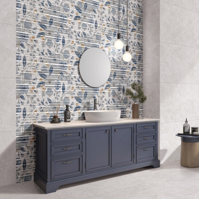 pink and white bathroom tiles for wall and floor